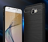 Eiroo Carbon Shield Samsung Galaxy J7 Prime / J7 Prime 2 Ultra Koruma Dark Silver Klf - Resim: 1
