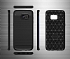 Eiroo Carbon Shield Samsung Galaxy S7 edge Ultra Koruma Lacivert Klf - Resim: 4