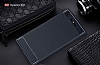 Eiroo Carbon Shield Sony Xperia XZ1 Sper Koruma Lacivert Klf - Resim: 1