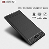 Eiroo Carbon Shield Sony Xperia XZ1 Sper Koruma Gri Klf - Resim: 4