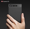 Eiroo Carbon Shield Sony Xperia XZ1 Sper Koruma Lacivert Klf - Resim: 6