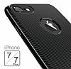 Eiroo Carbon Thin iPhone 6 Plus / 6S Plus Ultra nce Siyah Silikon Klf - Resim: 2