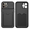 Eiroo Card-X iPhone 12 Pro Max Kamera Korumal Siyah Silikon Klf - Resim: 1