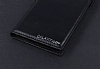 Samsung Galaxy Alpha Gizli Mknatsl Yan Kapakl Beyaz Deri Klf - Resim: 1