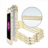 Eiroo Ceramic iPhone 6 Plus / 6S Plus Tal Metal Bumper ereve Gold Klf - Resim: 3