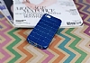 Eiroo Checker iPhone SE / 5 / 5S Metalik Lacivert Silikon Klf - Resim: 2