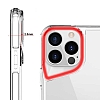 Eiroo Chic iPhone 13 Pro Max Silikon Kenarl effaf Rubber Klf - Resim: 3