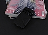Eiroo Clasps iPhone 4 / 4S Standl Pencereli Siyah Deri Klf - Resim: 1