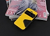 Eiroo Clasps iPhone 4 / 4S Standl Pencereli Sar Deri Klf - Resim: 2