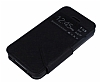 Eiroo Clasps iPhone 4 / 4S Standl Pencereli Siyah Deri Klf - Resim: 2