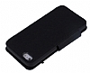 Eiroo Clasps iPhone SE / 5 / 5S Standl Pencereli Siyah Deri Klf - Resim: 3