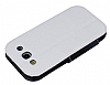 Eiroo Clasps Samsung Galaxy S3 / S3 Neo Standl Pencereli Beyaz Deri Klf - Resim: 4