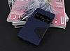 Eiroo Clasps Sony Xperia Z1 Standl Pencereli Lacivert Deri Klf - Resim: 2
