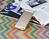 iPhone SE / 5 / 5S Gold Kenarl effaf Silikon Klf - Resim: 1