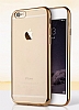 iPhone 6 / 6S Gold Kenarl effaf Silikon Klf - Resim: 5