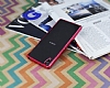 Sony Xperia Z2 Pembe Kenarl effaf Silikon Klf - Resim: 2