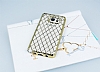 Eiroo Dashy Samsung Galaxy Note 5 Gold Tal effaf Silikon Klf - Resim: 1