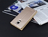 Dot Face Samsung Galaxy Note Edge Gizli Mknatsl Pencereli Gold Deri Klf - Resim: 2