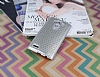 Eiroo Dotted LG G4 Deri Kaplamal Silver Rubber Klf - Resim: 2