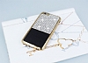 Eiroo Duxal iPhone 6 / 6S Gold Kenarl Tal Siyah Silikon Klf - Resim: 1