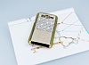 Eiroo Duxal Samsung Galaxy J5 Gold Kenarl Tal Krem Rubber Klf - Resim: 3