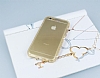 Eiroo Edges Glow iPhone 6 / 6S Fla Sensrl Tal effaf Gold Silikon Klf - Resim: 2