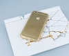 Eiroo Edges Glow iPhone 6 Plus / 6S Plus Fla Sensrl Tal effaf Gold Silikon Klf - Resim: 3