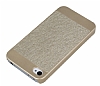 Eiroo Fabric iPhone 4 / 4S Ultra nce Gold Rubber Klf - Resim: 1