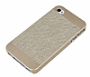 Eiroo Fabric iPhone 4 / 4S Ultra nce Gold Rubber Klf - Resim: 2