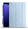 Eiroo Fold Samsung Galaxy Tab S9 / Tab S9 FE Kalemlikli Standl Mavi Klf - Resim: 1