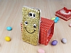 Eiroo Funny Face Samsung Galaxy S6 Edge Plus Iltl Gold Rubber Klf - Resim: 2