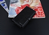 Eiroo General Mobile Android One Czdanl Yan Kapakl Siyah Deri Klf - Resim: 3