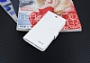 Eiroo General Mobile Android One Czdanl Yan Kapakl Beyaz Deri Klf - Resim: 3