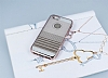 Eiroo Glace iPhone SE / 5 / 5S Rose Gold Tal Kenarl effaf Silikon Klf - Resim: 2