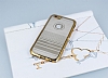 Eiroo Glace iPhone 6 Plus / 6S Plus Gold Tal Kenarl effaf Silikon Klf - Resim: 1