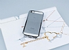 Eiroo Glace iPhone SE / 5 / 5S Tal Silver Kenarl effaf Silikon Klf - Resim: 1