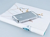 Eiroo Glace iPhone SE / 5 / 5S Tal Silver Kenarl effaf Silikon Klf - Resim: 2