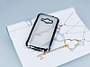 Eiroo Glace Samsung Galaxy J1 Ace Siyah Tal Kenarl effaf Silikon Klf - Resim: 1