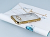 Eiroo Glace Samsung Galaxy J1 Ace Gold Tal Kenarl effaf Silikon Klf - Resim: 1