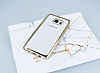 Eiroo Glace Samsung Galaxy Note 5 Tal Kenarl effaf Gold Silikon Klf - Resim: 1