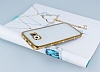 Eiroo Glace Samsung Galaxy S6 Edge Gold Tal Kenarl effaf Silikon Klf - Resim: 2
