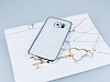 Eiroo Glace Samsung Galaxy S6 Edge Silver Tal Kenarl effaf Silikon Klf - Resim: 2
