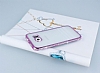 Eiroo Glace Samsung Galaxy S6 Edge Tal Kenarl effaf Pembe Silikon Klf - Resim: 1