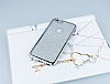 Eiroo Glitter iPhone 6 Plus / 6S Plus Tal Kenarl Silver Silikon Klf - Resim: 3