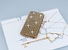 Eiroo Glows iPhone SE / 5 /5S Tal Gold Rubber Klf - Resim: 1