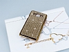Eiroo Glows Samsung Galaxy A3 Tal Gold Rubber Klf - Resim: 1