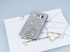 Eiroo Glows Samsung Galaxy S6 Edge Tal Silver Rubber Klf - Resim: 1