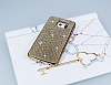 Eiroo Glows Samsung Galaxy S6 Edge Tal Gold Rubber Klf - Resim: 2