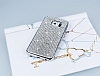 Eiroo Glows Samsung Galaxy S6 Edge Plus Tal Silver Rubber Klf - Resim: 2