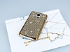 Eiroo Glows Samsung i9600 Galaxy S5 Tal Gold Rubber Klf - Resim: 1